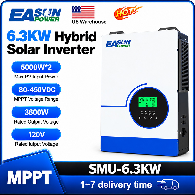 Grid Tie Inverter Limiter 2000W - EASUN POWER Inversor Solar Híbrido 6300W,