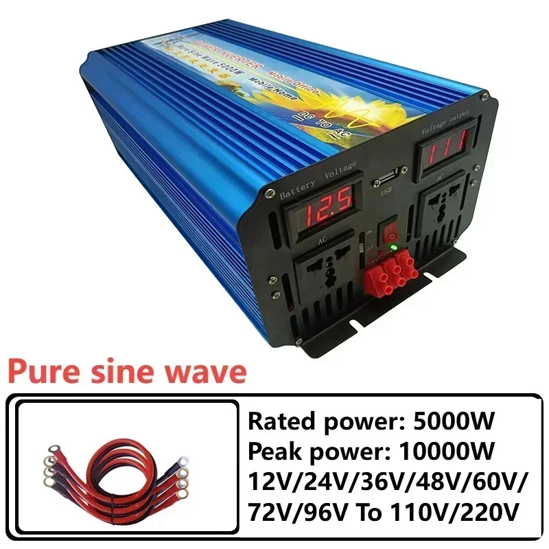 Inversor solar de onda senoida - Pure Sine Wave Inverter 5000W 48V 220V avaliação e preço