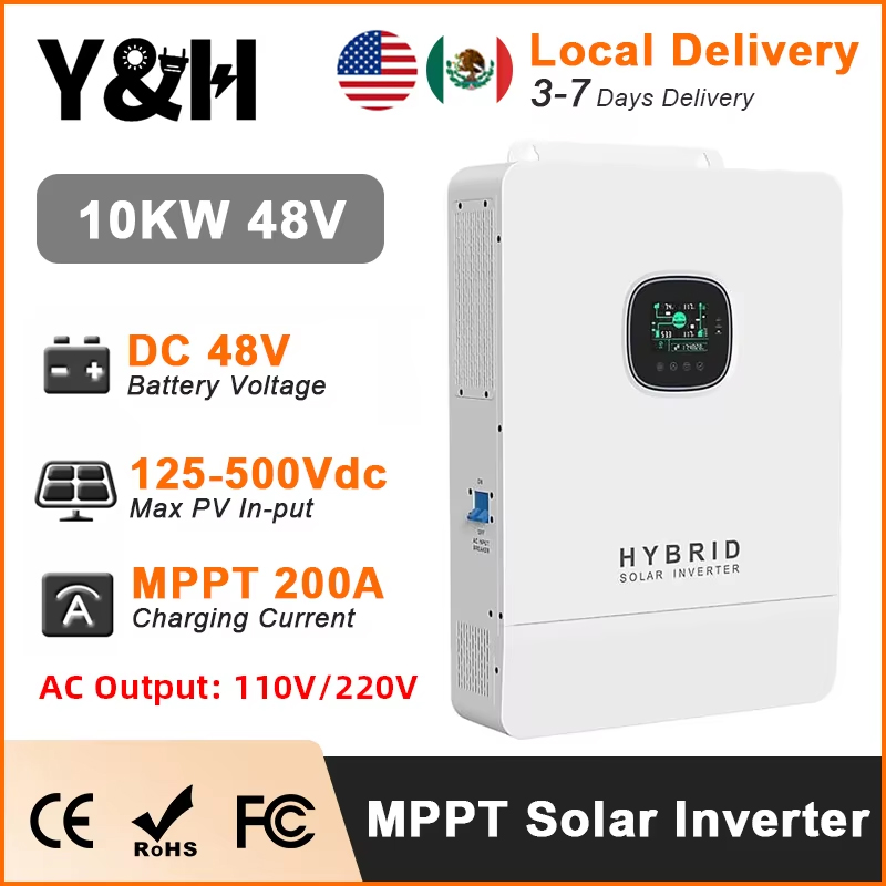 Y&H 10KW Inversor solar híbrid - Split Phase Inverter 10Kw 110V 220V avaliação e preço