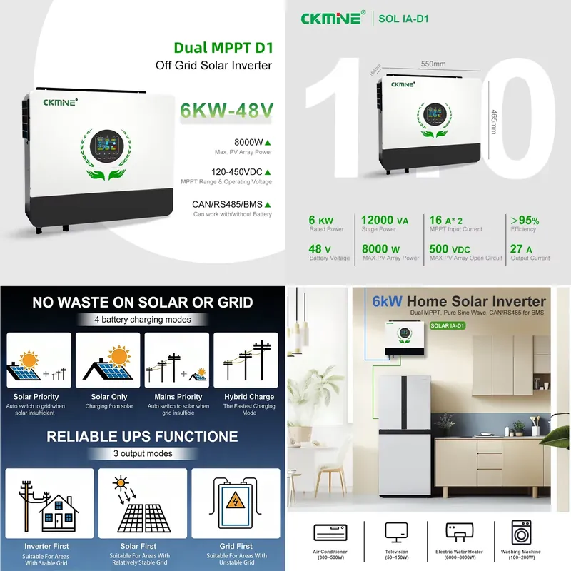 Promoção Quente: Inversor Sola - Off Grid Solar Inverter 48V 6000W avaliação e preço