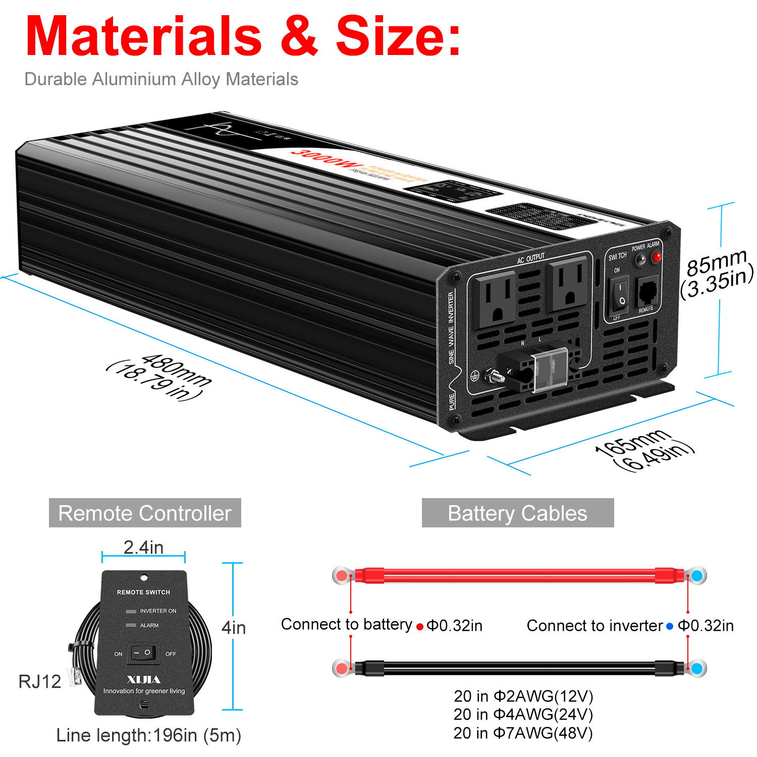 Inversor de Onda Senoidal Pura - Inverter Pure Sine Wave 60Hz 120V 3000W avaliação e preço